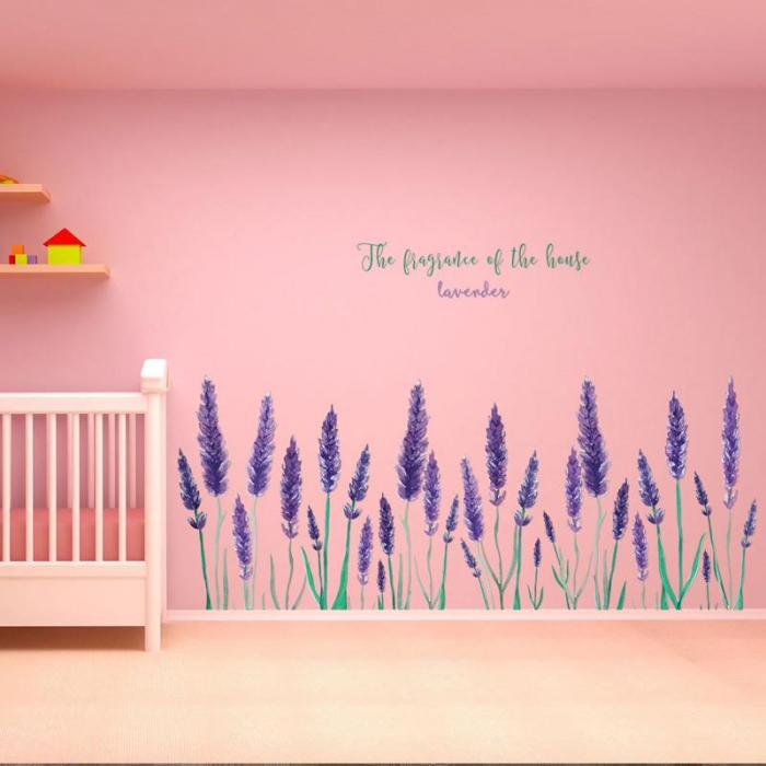 Sticker Decorativ,  Flori de Lavanda [5]