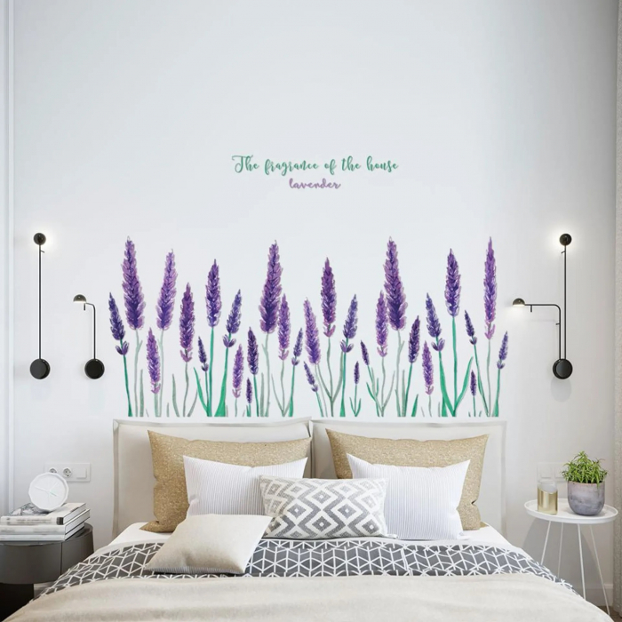 Sticker Decorativ,  Flori de Lavanda [4]