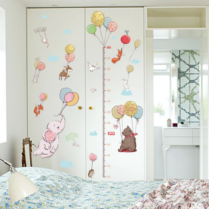 Sticker Decorativ pentru Măsurarea Copiilor – Design Distractiv, Scara Până la 180 cm [3]