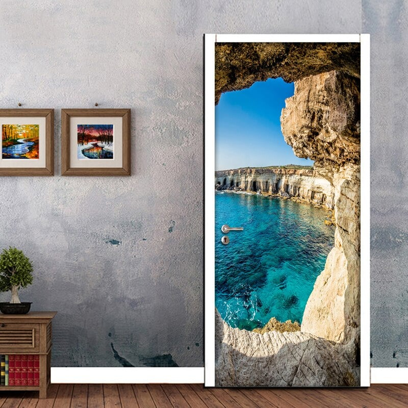 Sticker decorativ ușă 3D Autocolant ușă efect 3D realist Sticker ușă model Laguna Albastră Autocolant adeziv ușă 78x200 cm Sticker ușă design peisaj marin Autocolant decorativ ușă peisaj Sticker ușă interior 3D Autocolant ușă peisaj tropical Sticker ușă autoadeziv 3D Autocolant ușă efect vizual 3D [10]
