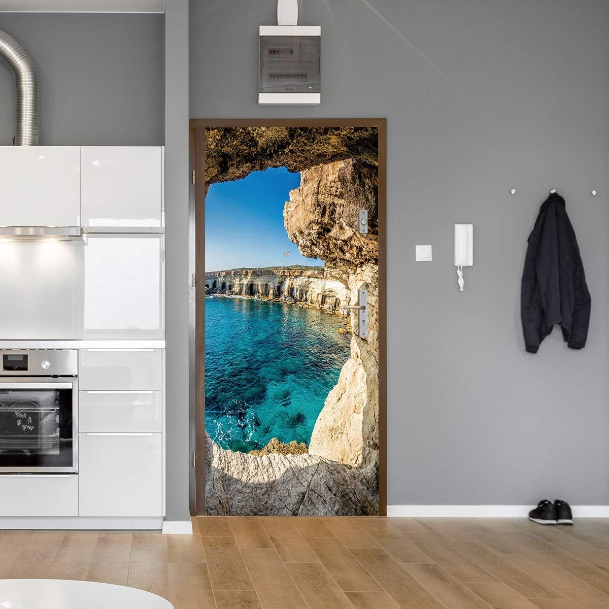 Sticker decorativ ușă 3D Autocolant ușă efect 3D realist Sticker ușă model Laguna Albastră Autocolant adeziv ușă 78x200 cm Sticker ușă design peisaj marin Autocolant decorativ ușă peisaj Sticker ușă interior 3D Autocolant ușă peisaj tropical Sticker ușă autoadeziv 3D Autocolant ușă efect vizual 3D [3]