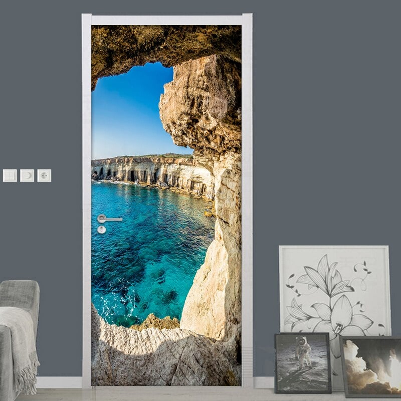 Sticker decorativ ușă 3D Autocolant ușă efect 3D realist Sticker ușă model Laguna Albastră Autocolant adeziv ușă 78x200 cm Sticker ușă design peisaj marin Autocolant decorativ ușă peisaj Sticker ușă interior 3D Autocolant ușă peisaj tropical Sticker ușă autoadeziv 3D Autocolant ușă efect vizual 3D [12]