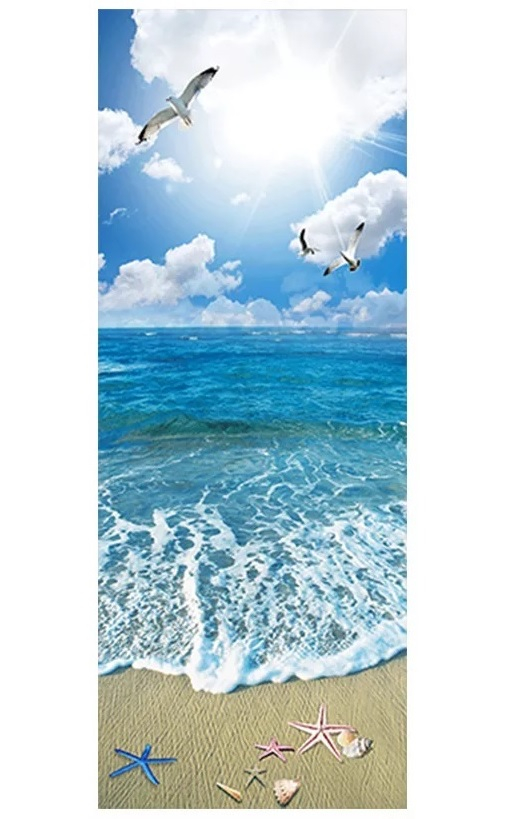 Sticker decorativ ușă 3D Autocolant ușă efect 3D realist Sticker ușă model Malul Mării Autocolant adeziv ușă 78x200 cm Sticker ușă design peisaj marin Autocolant decorativ ușă peisaj maritim Sticker ușă interior 3D Autocolant ușă peisaj litoral Sticker ușă autoadeziv 3D Autocolant ușă efect vizual 3D [14]