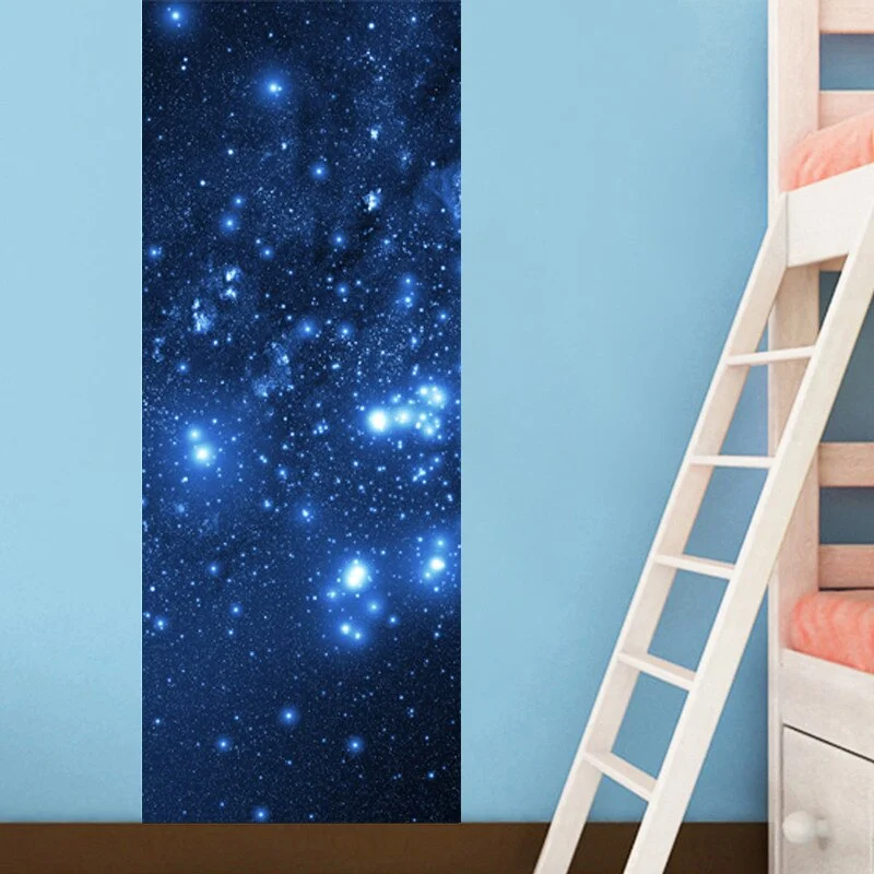Sticker decorativ ușă 3D Autocolant ușă efect 3D realist Sticker ușă model Universul Înstelat Autocolant adeziv ușă 78x200 cm Sticker ușă design spațial Autocolant decorativ ușă galaxie Sticker ușă interior 3D Autocolant ușă model cer înstelat Sticker ușă autoadeziv 3D Autocolant ușă efect vizual 3D [10]