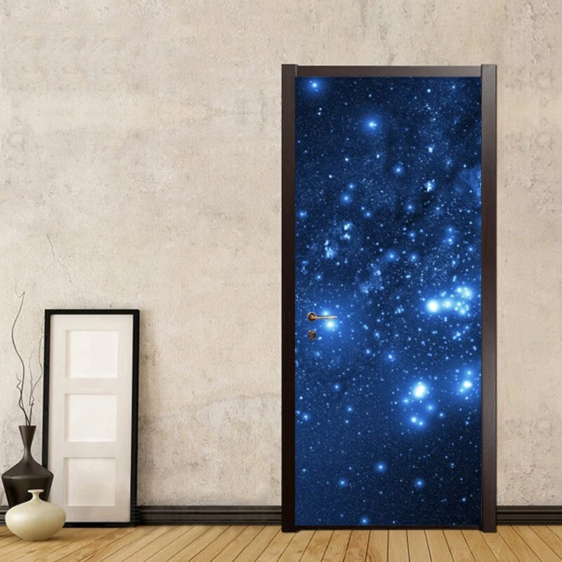 Sticker decorativ ușă 3D Autocolant ușă efect 3D realist Sticker ușă model Universul Înstelat Autocolant adeziv ușă 78x200 cm Sticker ușă design spațial Autocolant decorativ ușă galaxie Sticker ușă interior 3D Autocolant ușă model cer înstelat Sticker ușă autoadeziv 3D Autocolant ușă efect vizual 3D [7]