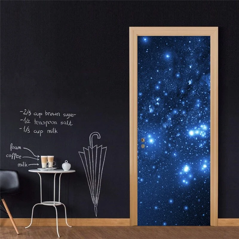 Sticker decorativ ușă 3D Autocolant ușă efect 3D realist Sticker ușă model Universul Înstelat Autocolant adeziv ușă 78x200 cm Sticker ușă design spațial Autocolant decorativ ușă galaxie Sticker ușă interior 3D Autocolant ușă model cer înstelat Sticker ușă autoadeziv 3D Autocolant ușă efect vizual 3D [5]
