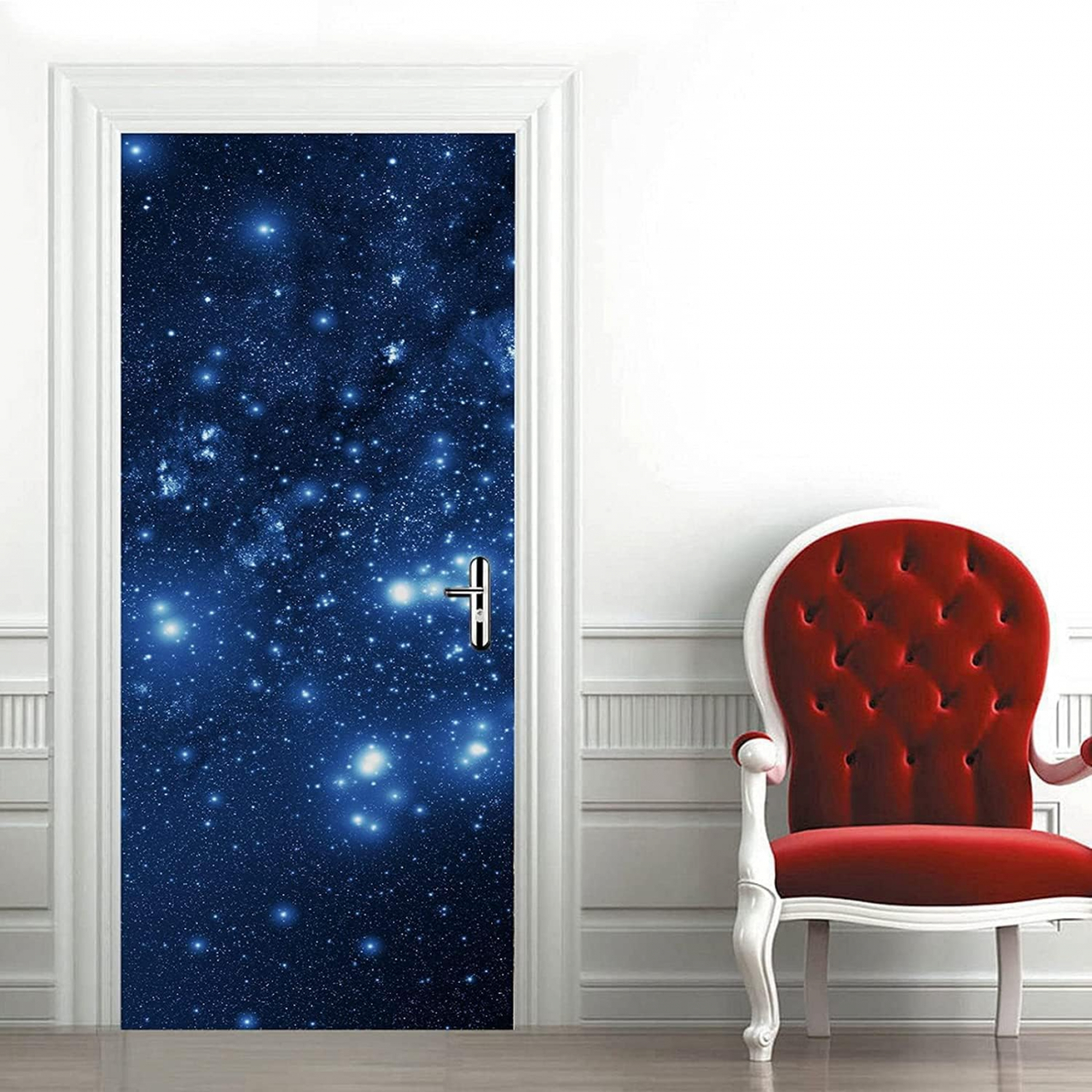 Sticker decorativ ușă 3D Autocolant ușă efect 3D realist Sticker ușă model Universul Înstelat Autocolant adeziv ușă 78x200 cm Sticker ușă design spațial Autocolant decorativ ușă galaxie Sticker ușă interior 3D Autocolant ușă model cer înstelat Sticker ușă autoadeziv 3D Autocolant ușă efect vizual 3D [2]