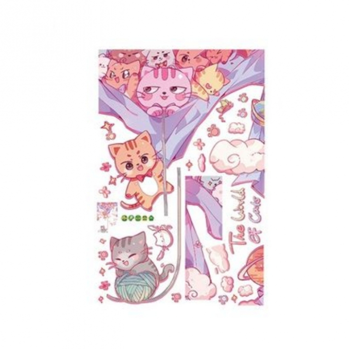 Sticker decorativ pentru usa, cu pisicute [5]
