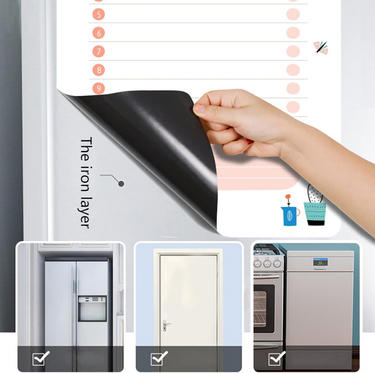 Sticker Magnetic To Do List – Organizare Task-uri, Planner & Desen pentru Frigider [12]