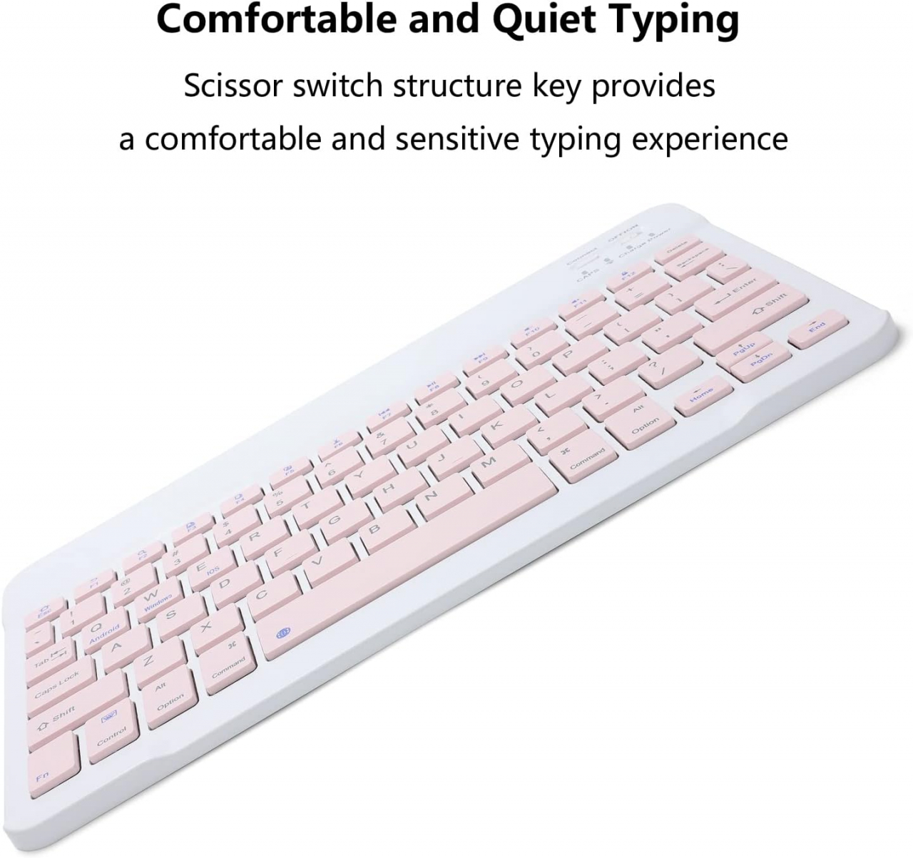 Set Tastatură și Mouse Wireless – Bluetooth, Silențios, Ultra-Subțire, Compatibil PC, Laptop, Android, iOS, Windows – Culoare Roz [6]