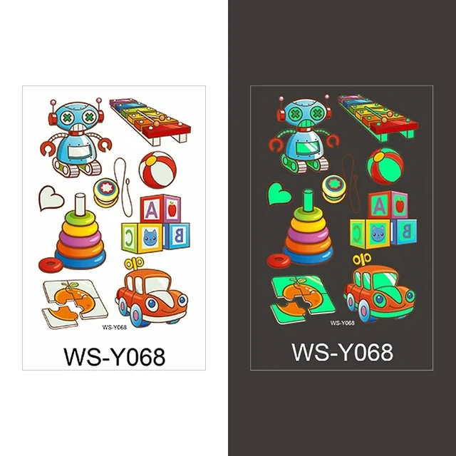 Tatuaje Fosforescente Autocolante – Stickere Temporare Glow, Ușor de Aplicat & Rezistente [8]