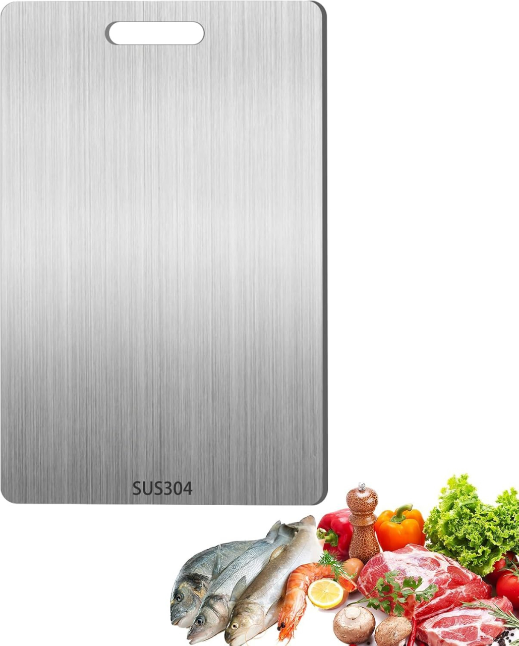 tocator bucatarie inox 304 antimicrobian argintiu MaffStuff [2]
