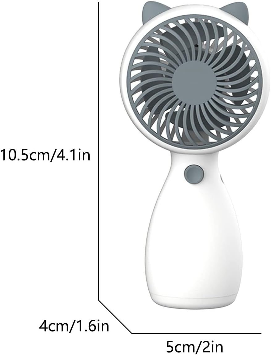 Ventilator Portabil de Mână sau Birou – Puternic, Silențios, Reîncărcabil USB, cu Șnur [4]