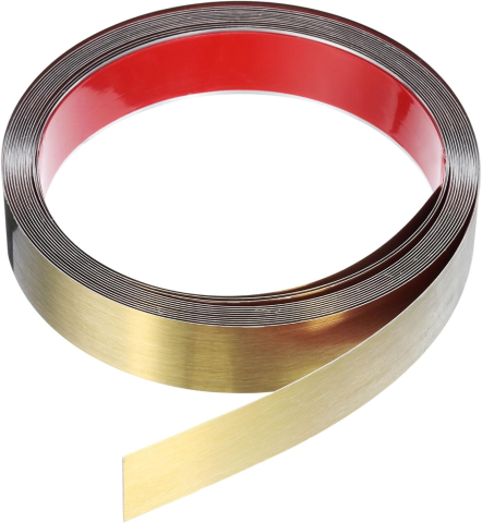 Bandă decorativă adezivă inox auriu mat periat