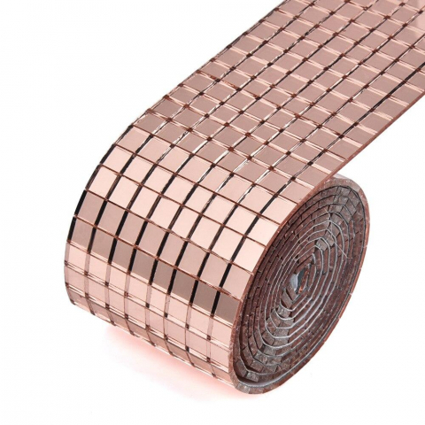 Decorative - banda oglinda tip mozaic Banda adeziva oglinda  banda adeziva decorativa  benzi oglinzi banda adeziva tip oglinda Banda adeziva oglinda roz Banda decorativa roz Banda adeziva decorativa cu oglinzi decorative