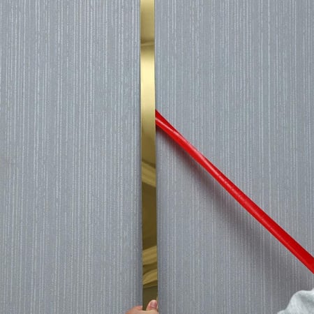 Bandă Decorativă Autoadezivă din Oțel Inoxidabil Nichelat - 500 cm lungime - Finisaj Premium, Autoadeziv Puternic [3]