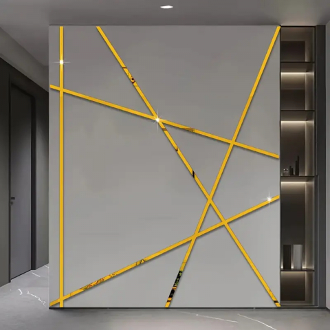 Bandă Decorativă Autoadezivă din Oțel Inoxidabil Nichelat - 500 cm lungime - Finisaj Premium, Autoadeziv Puternic [7]