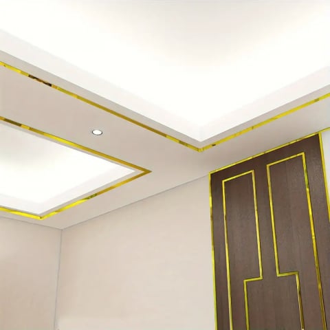 Bandă Decorativă Autoadezivă din Oțel Inoxidabil Nichelat - 500 cm lungime - Finisaj Premium, Autoadeziv Puternic [14]