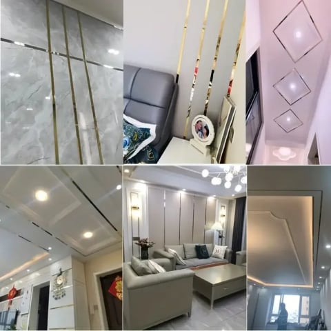 Bandă Decorativă Autoadezivă din Oțel Inoxidabil Nichelat - 500 cm lungime - Finisaj Premium, Autoadeziv Puternic [21]