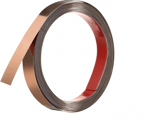 Decorative - Bandă decorativă autoadezivă rose gold – 500 cm, din oțel inoxidabil cu adeziv 3M – finisaj lucios pentru mobilă, pereți și decorațiuni interioare.