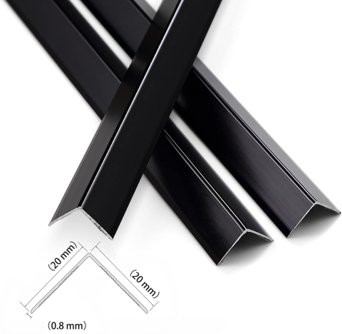 Toate produsele - Protector colț perete aluminiu negru 20x20mm set 3 bucăți