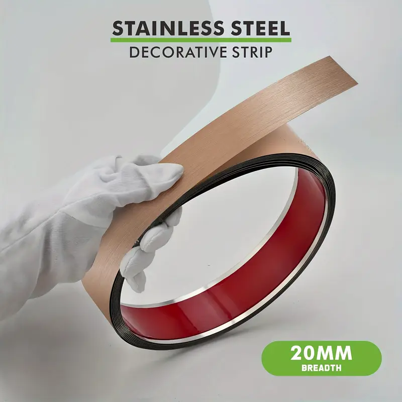 Toate produsele - Bandă decorativă adezivă inox bronz periat brushed rose gold