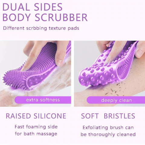 Burete de Baie Exfoliant din Silicon – Curățare Eficientă & Piele Catifelată, Ideal pentru Igiena Zilnică [5]