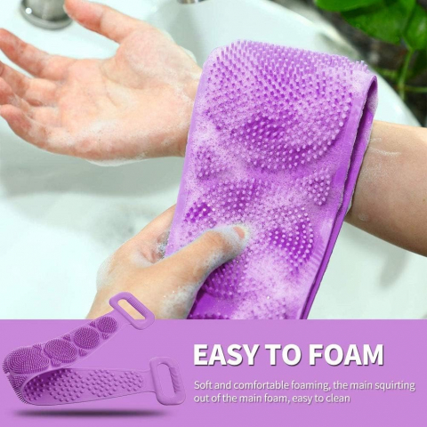 Burete de Baie Exfoliant din Silicon – Curățare Eficientă & Piele Catifelată, Ideal pentru Igiena Zilnică [11]