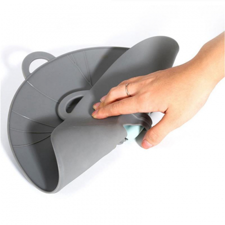 Capac din Silicon pentru Vase de Gătit – Universal, Termorezistent, 26 cm, Culoare Gri [3]