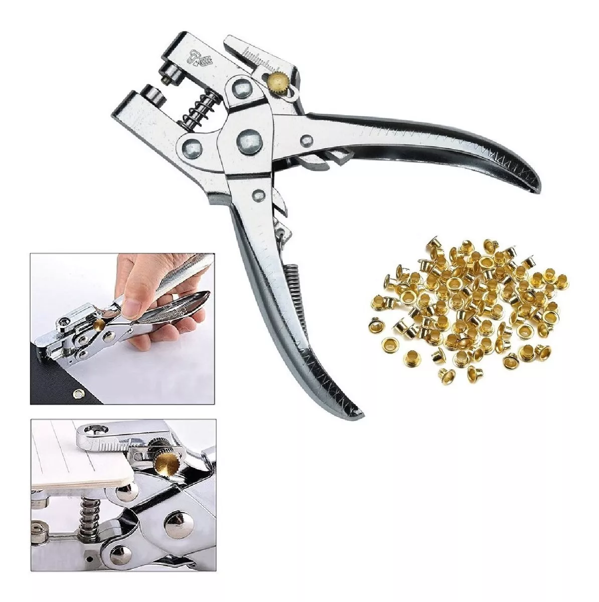 Unelte - Accesorii DIY - Clește de Capsat pentru Textile, Piele, Hârtie și Plastic – 100 Capse Ø5mm, Oțel Inoxidabil, Ideal pentru Diverse Proiecte