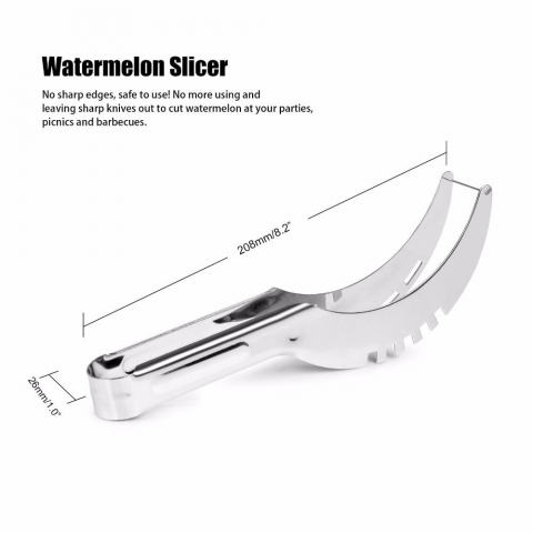 Cuțit Feliator 2in1 cu Funcție de Clește pentru Tăiat și Servit Pepene, 22 cm – Eficient și Ușor de Folosit [10]