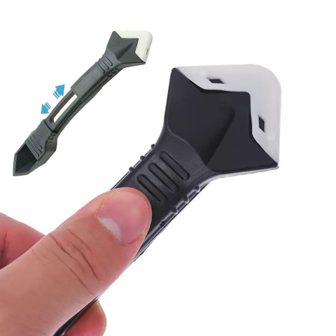 Cuțit Multifuncțional Îndepărtare și Aplicare Silicon – 5 Capete Netezire, Oțel + PVC [4]