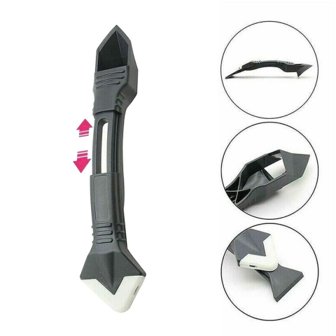 Unelte - Accesorii DIY - Cuțit Multifuncțional Îndepărtare și Aplicare Silicon – 5 Capete Netezire, Oțel + PVC