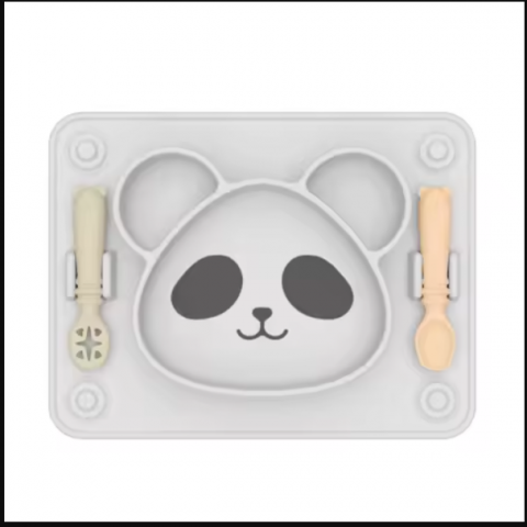 Farfurie pentru Bebelusi – Model Panda, Sigură, Fără BPA [10]