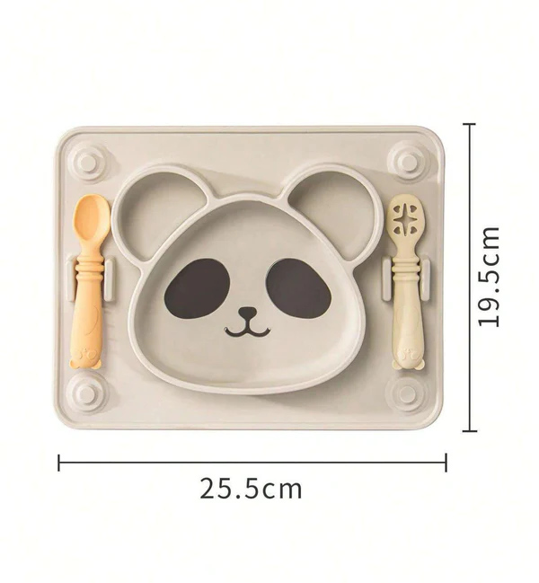Farfurie pentru Bebelusi – Model Panda, Sigură, Fără BPA [17]