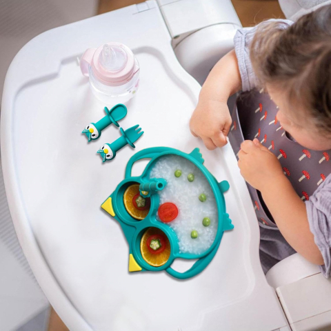 Farfurie pentru Bebelusi – Model Bufniță, Sigură, Fără BPA [5]