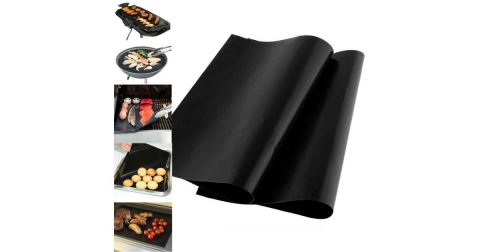 Folie Antiaderentă Grătar, Cuptor, Plită – Teflon Reutilizabil, Negru Mat [15]