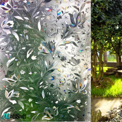Folie Decorativa Geamuri, Model Floral Lalea 3D, Folie Decorativa Pentru Geam Folie autocolanta geam Folie Geam Folie autocolanta geam termopan Folie geam sa nu se vada din exterior Folie geam termopan sa nu se vada in casa Folie adeziva pentru geam [15]