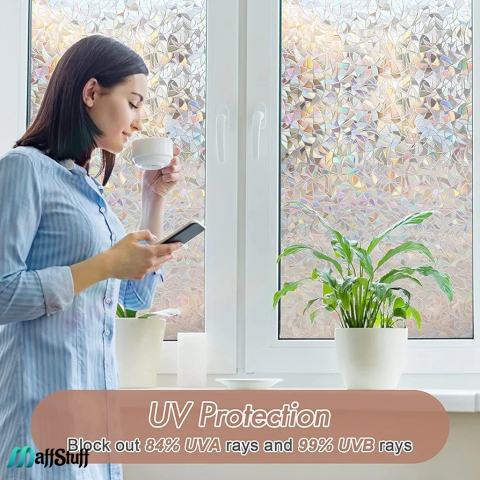 Folie Decorativa Geamuri, Pentru Intimitate si Protectie Solara, Folie Decorativa Pentru Geam Folie Geam Folie geam sa nu se vada din exterior Folie geam termopan sa nu se vada in casa Folie sablata Folie mata pentru geam Folie adeziva pentru geam [10]