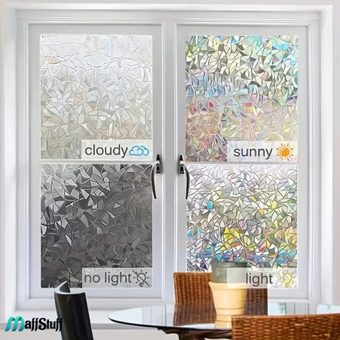 Folie Decorativa Geamuri, Pentru Intimitate si Protectie Solara, Folie Decorativa Pentru Geam Folie Geam Folie geam sa nu se vada din exterior Folie geam termopan sa nu se vada in casa Folie sablata Folie mata pentru geam Folie adeziva pentru geam [3]