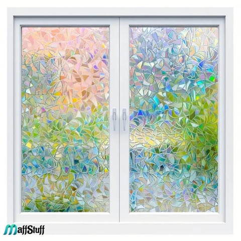 Folie Decorativa Geamuri, Pentru Intimitate si Protectie Solara, Folie Decorativa Pentru Geam Folie Geam Folie geam sa nu se vada din exterior Folie geam termopan sa nu se vada in casa Folie sablata Folie mata pentru geam Folie adeziva pentru geam [15]