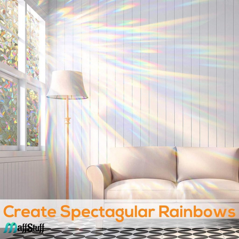 Folie Decorativa Geamuri, Pentru Intimitate si Protectie Solara, Folie Decorativa Pentru Geam Folie Geam Folie geam sa nu se vada din exterior Folie geam termopan sa nu se vada in casa Folie sablata Folie mata pentru geam Folie adeziva pentru geam [4]