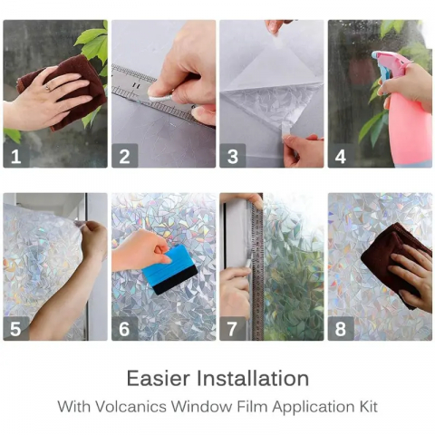 Folie Decorativa Geamuri, Pentru Intimitate si Protectie Solara, Folie Decorativa Pentru Geam Folie Geam Folie geam sa nu se vada din exterior Folie geam termopan sa nu se vada in casa Folie sablata Folie mata pentru geam Folie adeziva pentru geam [18]