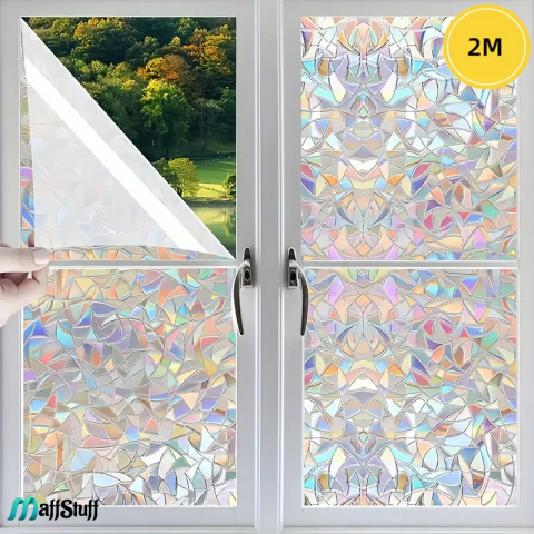 Folie Decorativa Geamuri, Pentru Intimitate si Protectie Solara, Folie Decorativa Pentru Geam Folie Geam Folie geam sa nu se vada din exterior Folie geam termopan sa nu se vada in casa Folie sablata Folie mata pentru geam Folie adeziva pentru geam [2]