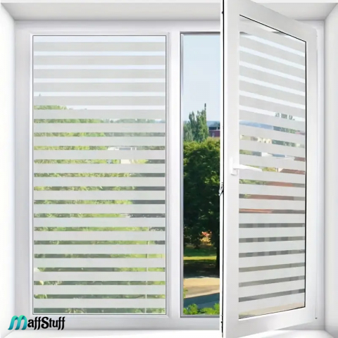 Folie Decorativa Pentru Geam, Dungi Mate Pentru Intimitate si Protectie Solara, Folie Decorativa Pentru Geam Folie autocolanta geam Folie Geam Folie autocolanta geam termopan Folie geam sa nu se vada din exterior Folie geam termopan sa nu se vada in casa Folie sablata Folie mata pentru geam Folie adeziva pentru geam [25]