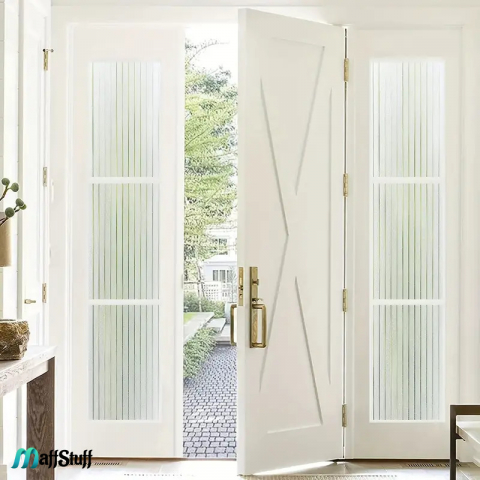Folie Decorativa Pentru Geam, Dungi Mate Pentru Intimitate si Protectie Solara, Folie Decorativa Pentru Geam Folie autocolanta geam Folie Geam Folie autocolanta geam termopan Folie geam sa nu se vada din exterior Folie geam termopan sa nu se vada in casa Folie sablata Folie mata pentru geam Folie adeziva pentru geam [3]