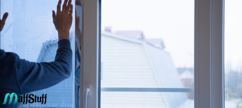 Folie Decorativă Albastră cu Efect de Oglindă – Intimitate și Protecție Solară [23]