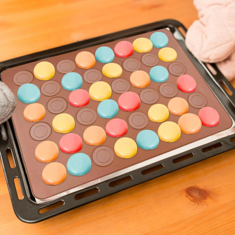 Formă Silicon pentru Macarons – Tavă 30 Sloturi, Antiaderentă, Perfectă pentru Prăjituri [15]