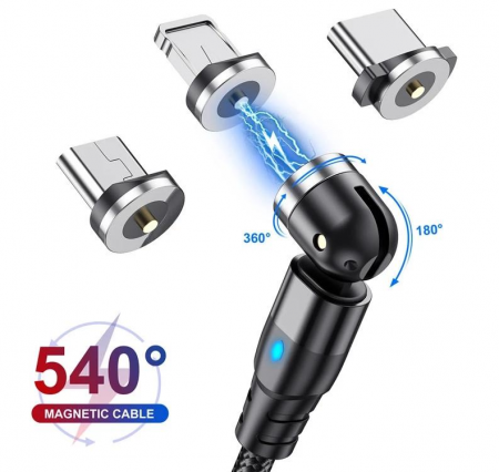 Cablu transfer date 480 Mbs/s, cu mufa magnetica rotativa, incarcare rapida [7]