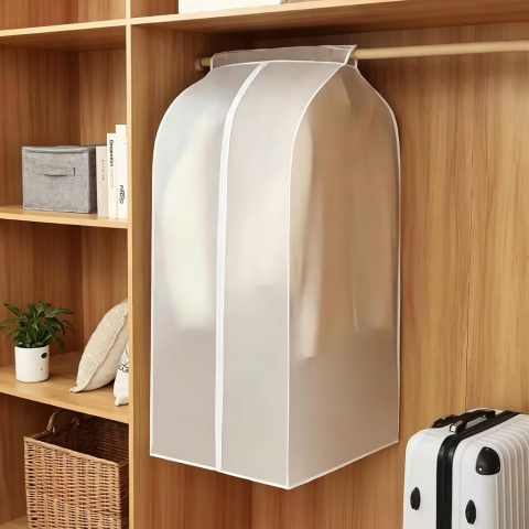 Husă protecție haine PEVA 50 × 60 × 150 cm alb semitransparent MaffStuff